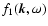 $f_1 (\vec{k},\omega)$