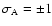 $\sigma_{\rm A}=\pm 1$