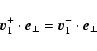 \begin{displaymath}\vec{v}_1^+ \cdot \vec{e}_\perp = \vec{v}_1^- \cdot \vec{e}_\perp
\end{displaymath}