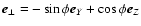 $\vec{e}_\perp = -\sin \phi \vec{e}_Y + \cos \phi \vec{e}_Z$