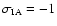 $\sigma_{\rm IA}=-1$