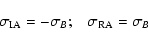 \begin{displaymath}
\sigma_{\rm IA}=-\sigma_B ; \;\;\; \sigma_{\rm RA}=\sigma_B
\end{displaymath}