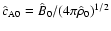 ${\hat c}_{\rm A0}={\hat B}_0/(4\pi {\hat \rho}_0)^{1/2}$
