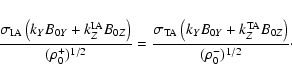 \begin{displaymath}
{\sigma_{\rm IA}\left(k_Y B_{0Y} + k_Z^{\rm IA} B_{0Z}\right...
...Y} + k_Z^{\rm TA} B_{0Z}\right) \over ({\rho_0^-})^{1/2}}\cdot
\end{displaymath}