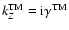 $k_Z^{\rm TM}= {\rm i} \gamma^{\rm TM}$