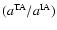 $(a^{\rm TA}/a^{\rm IA})$
