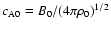 $c_{\rm A0}=B_0/(4\pi \rho_0)^{1/2}$