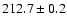 $212.7\pm0.2$