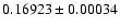 $0.16923\pm0.00034$