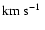 $\mbox{${\rm km~s^{-1}}$ }$