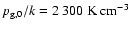 $p_{{\rm g},0}/k
= 2 \: 300 \; {\rm K} \: {\rm cm}^{-3}$