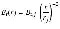 $\displaystyle B_{\rm r}(r) = B_{{\rm r},j} \: \left( \frac{r}{r_j} \right)^{-2}$