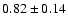 $0.82\pm0.14$