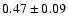 $0.47\pm0.09$