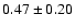 $0.47\pm0.20$