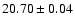 $20.70\pm0.04$