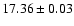 $17.36\pm0.03$