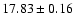 $17.83\pm0.16$