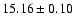 $15.16\pm0.10$