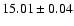 $15.01\pm0.04$