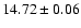 $14.72\pm0.06$
