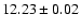$12.23\pm0.02$