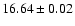 $16.64\pm0.02$