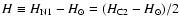 $H\equiv H_{\rm N1} - H_{\odot} = (H_{\rm C2}-H_{\odot})/2$