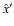 $\hat{x}'$