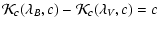 $\displaystyle {\cal K}_c(\lambda_B,c)- {\cal K}_c(\lambda_V,c) = c$