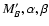 $M'_B,\alpha ,\beta $