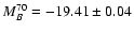 $M_B^{70}= -19.41 \pm 0.04$