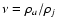 $\nu=\rho_a/\rho_j$