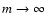 $m \rightarrow \infty$