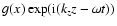 $g(x)
\exp ({\rm i}(k_z z - \omega t))$