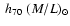 $~h_{\rm 70}~(M/L)_\odot$