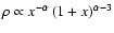 $\rho \propto x^{-\alpha} \left(1+x\right)^{\alpha-3}$