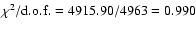 $\chi^2/{\rm d.o.f.}=4915.90/4963=0.990$