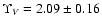 $\Upsilon_V=2.09\pm0.16$