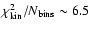 $\chi^2_{\rm kin}/N_{\rm bins}\sim6.5$