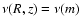 $\nu(R,z)=\nu(m)$