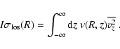 \begin{displaymath}I\sigma_{\rm los}(R) = \int_{-\infty}^\infty {\rm d}z~ \nu(R,z) \overline{v_z^2}~.
\end{displaymath}