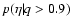 $p(\eta\vert q>0.9)$