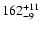 $\rm 162^{+11}_{-9}$
