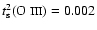 $t^{2}_{\rm s}(\mbox{O {\sc iii}})= 0.002 $