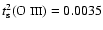 $t^{2}_{\rm s}(\mbox{O {\sc iii}})= 0.0035$