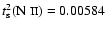 $t^{2}_{\rm s}(\mbox{N {\sc ii}})=
0.00584$