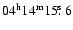 $04^{\rm {h}}14^{\rm {m}}15\hbox{$.\!\!^{\rm s}$ }6$