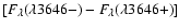 $[F_{\lambda}(\lambda 3646-) -
F_{\lambda}(\lambda 3646+)]$
