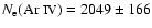 $N_{{\rm e}}(\mbox{Ar {\sc iv}})= 2049\pm 166$